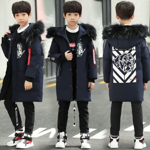 Стилно детско яке за момчета с апликации в три цвята