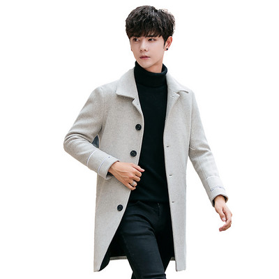 Уникално мъжко палто за есента и зимата в черен, кафяв и сив цвят