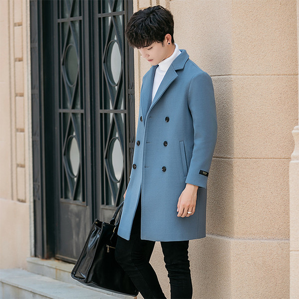 Елегантно мъжко палто за есента и зимата в четири цвята