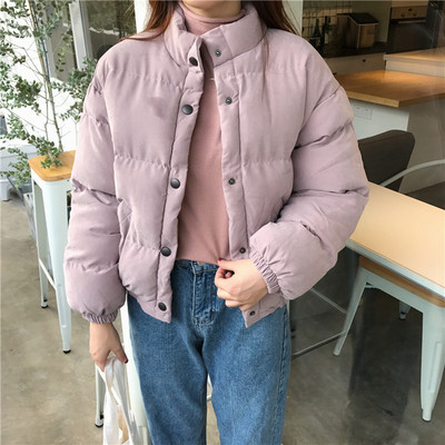 Ежедневно дамско зимно яке с висока яка в няколко цвята