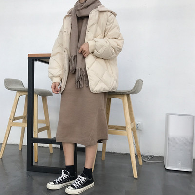 Ежедневно дамско зимно яке с висока яка в няколко цвята