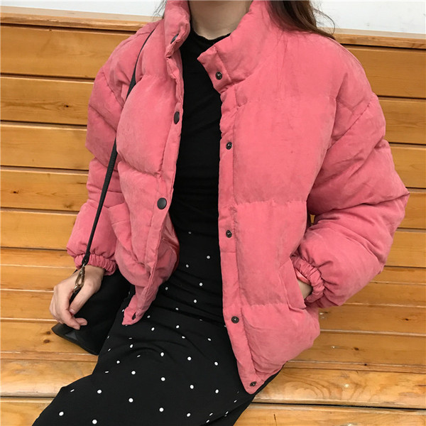 Ежедневно дамско зимно яке с висока яка в няколко цвята