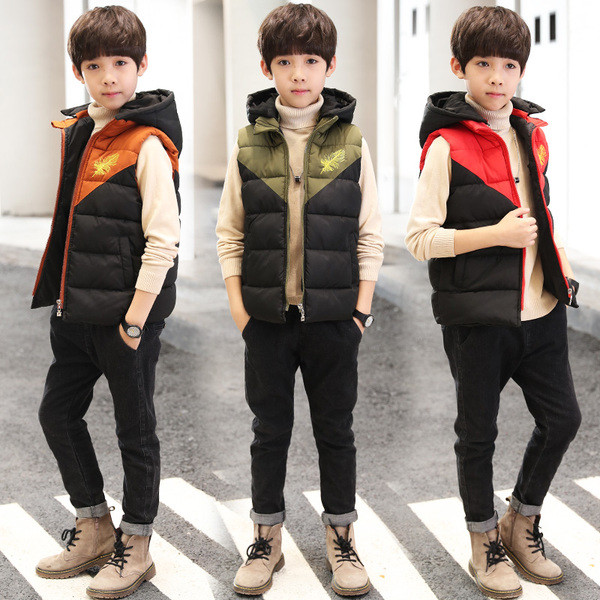 Удобен детски елек за момчета в три цвята