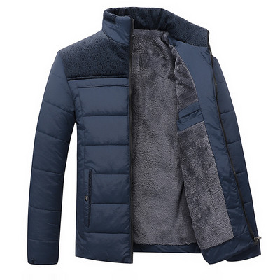Модерно мъжко зимно яке с мека подплата в няколко цвята 