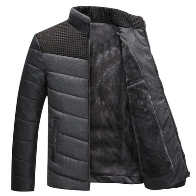 Модерно мъжко зимно яке с мека подплата в няколко цвята 