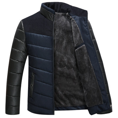 Модерно мъжко зимно яке с мека подплата в няколко цвята 