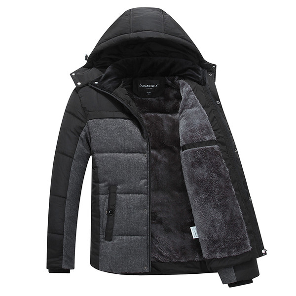 Модерно мъжко зимно яке с мека подплата в няколко цвята 