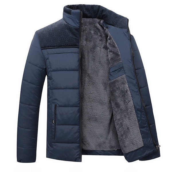 Модерно мъжко зимно яке с мека подплата в няколко цвята 