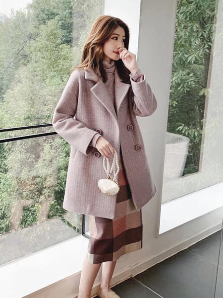 Стилно  дамско палто в три цвята