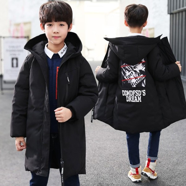 Небрежно детско дълго яке за момчета в два цвята