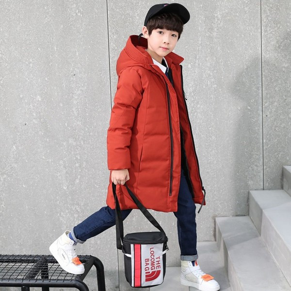 Небрежно детско дълго яке за момчета в два цвята