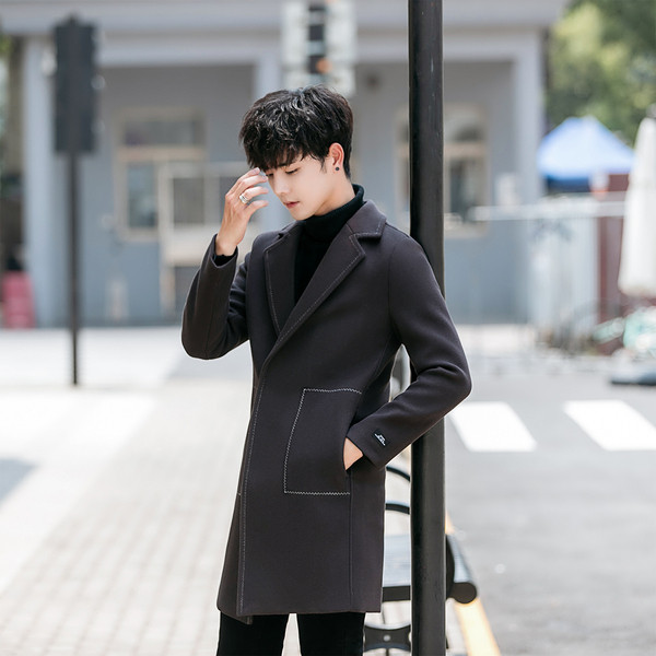 Ново елегантно мъжко палто в четири цвята