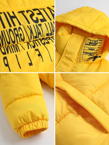 Дамско дълго яке с надпис на гърба 