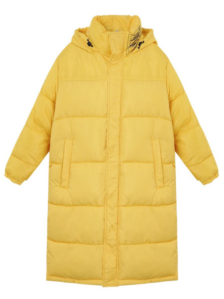 Дамско дълго яке с надпис на гърба 