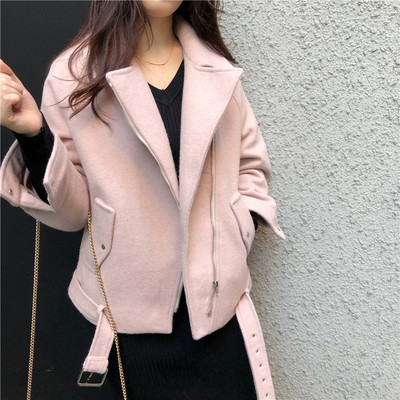 Актуално дамско палто с колан в три цвята