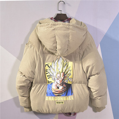 Jachetă de iarnă sport de zi cu zi cu glugă și aplicație colorată în două culori