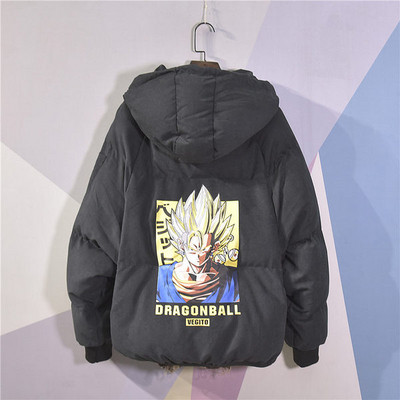 Jachetă de iarnă sport de zi cu zi cu glugă și aplicație colorată în două culori