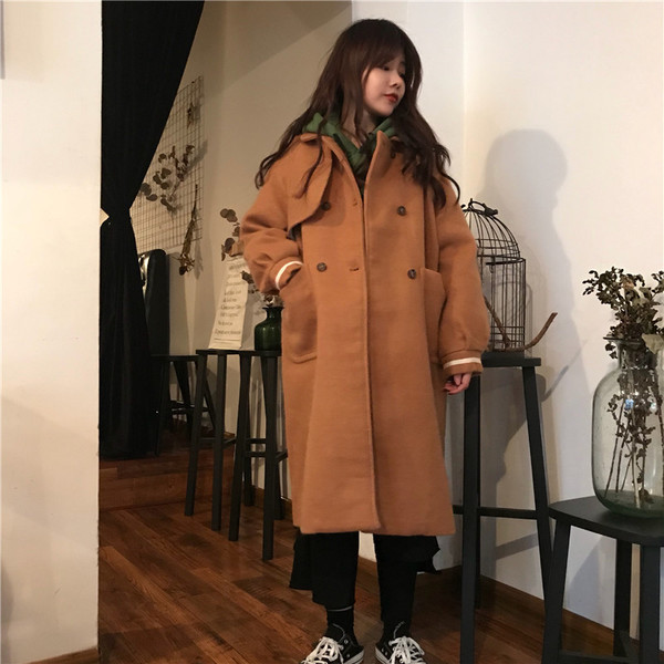 Зимно дамско палто широк модел в три цвята