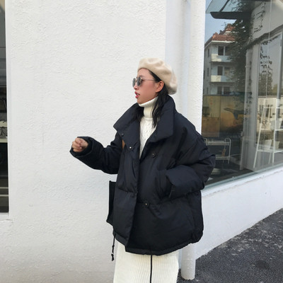 Актуално дамско зимно яке в три цвята - широк модел