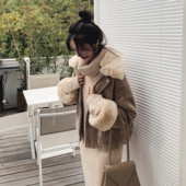 Дамско яке с пух в два цвята