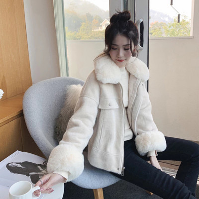 Дамско яке с пух в два цвята