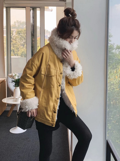 Дамско стилно яке с мека подплата в три цвята