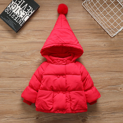 Geaca casual pentru copii pentru fete cu gluga interesanta in doua culori