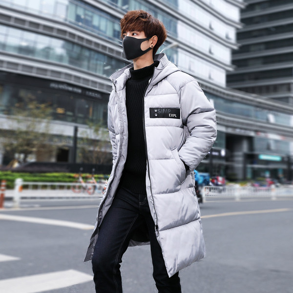 Стилно мъжко зимно яке с качулка в няколко цвята 