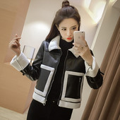 Модерно дамско късо яке в два цвята