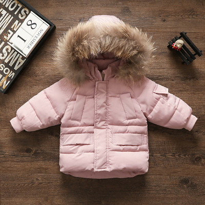 Jachetă modernă pentru copii pentru fete în alb și roz