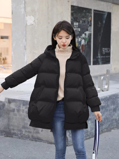 Дамско модерно яке  в три цвята с качулка