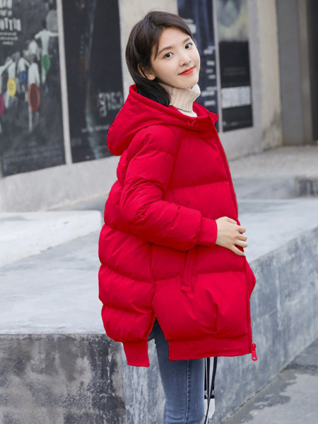 Дамско модерно яке  в три цвята с качулка