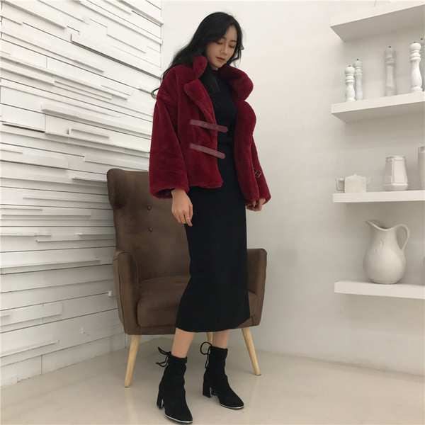 Модерно дамско яке в два цвята - червен и розов