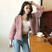 Модерно дамско късо яке в два цвята