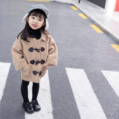 Небрежно детско плътно палто в два цвята