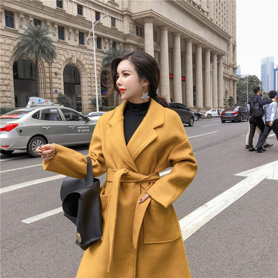 Стилно дамско дълго палто в различни цветове