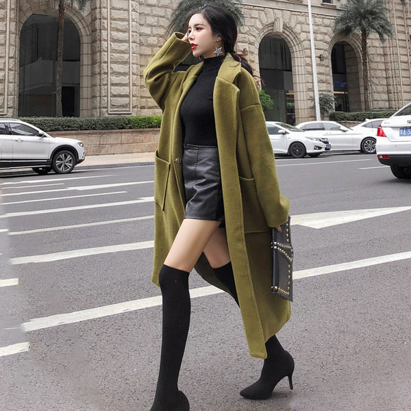 Стилно дамско дълго палто в различни цветове