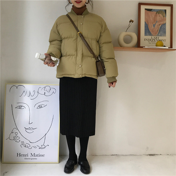 Ежедневно дамско зимно яке къс модел в няколко цвята