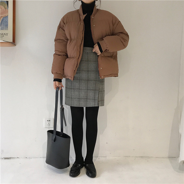 Ежедневно дамско зимно яке къс модел в няколко цвята