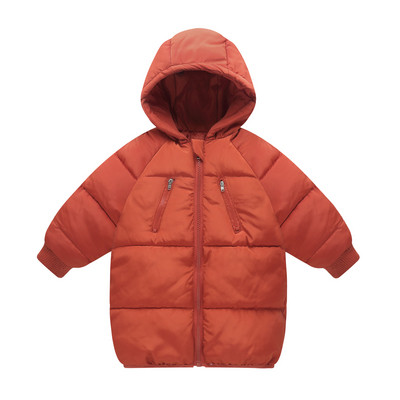 Детско изчистено зимно яке с качулка в няколко цвята подходящо за момчета и момичета