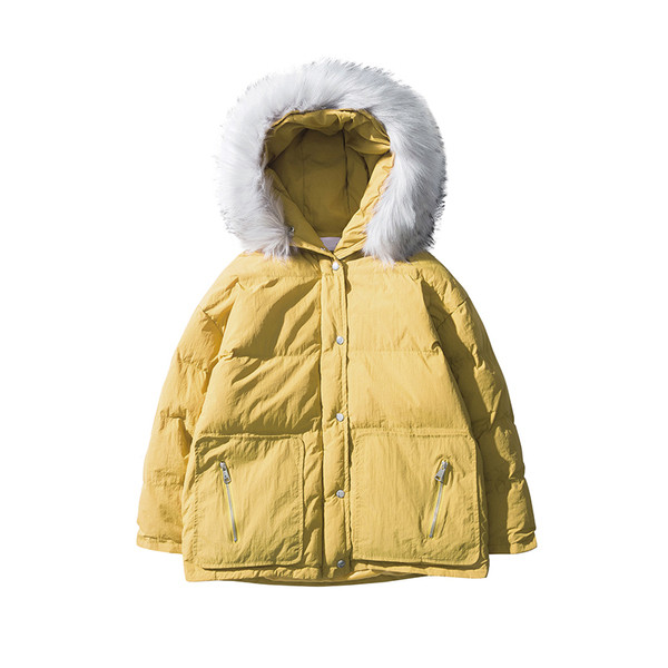 Ежедневно мъжко яке широк модел с пух на качулката в няколко цвята 