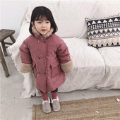 Зимно детско яке за момичета с мека потплата в три цвята