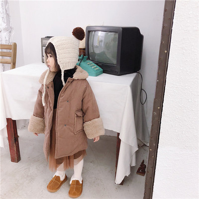 Зимно детско яке за момичета с мека потплата в три цвята