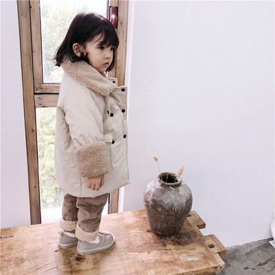 Зимно детско яке за момичета с мека потплата в три цвята