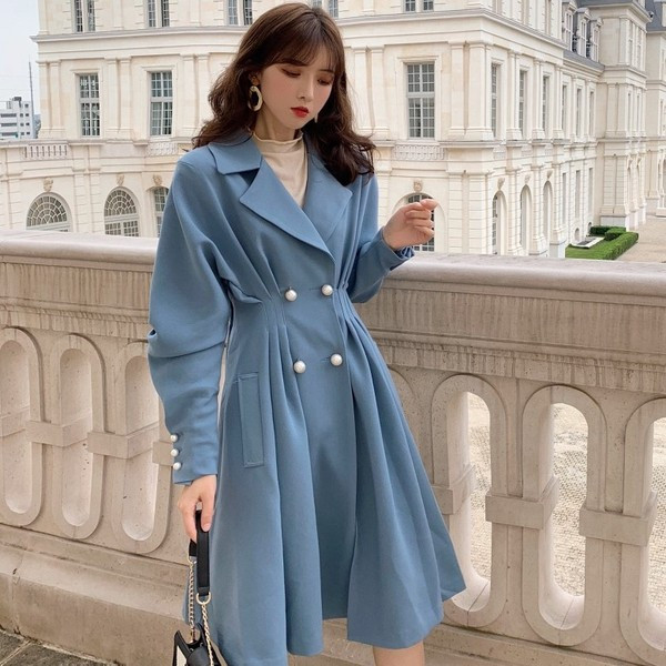 Дамско палто разкроен модел в три цвята