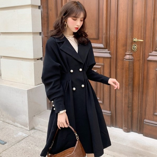 Дамско палто разкроен модел в три цвята