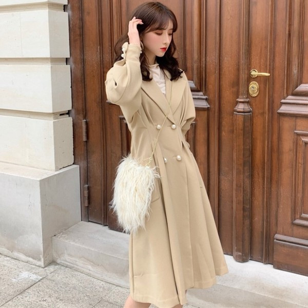 Дамско палто разкроен модел в три цвята