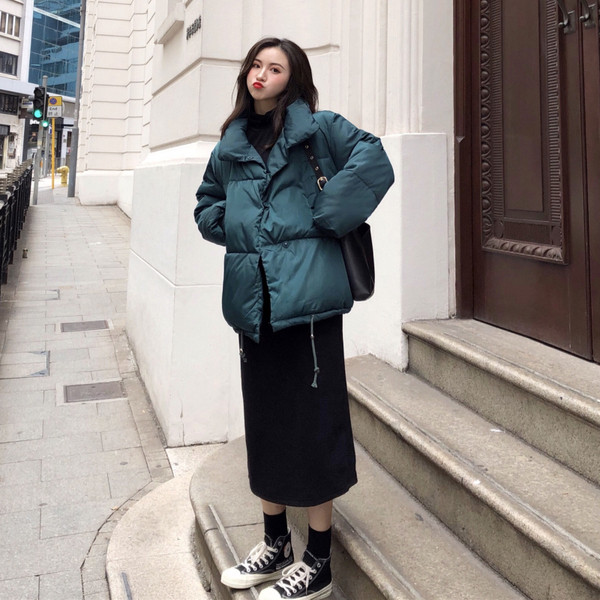 Стилно дамско яке с О-образна яка