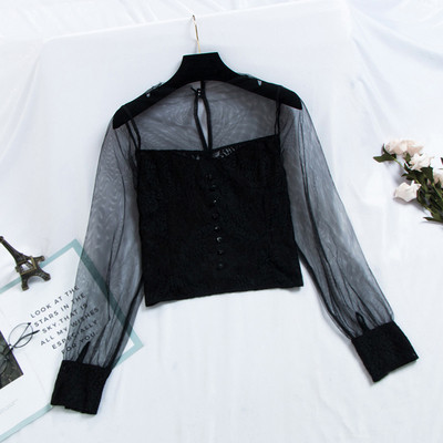 Модерна дамска риза с флорални мотиви в три цвята