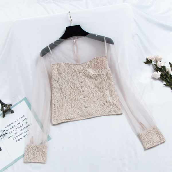 Модерна дамска риза с флорални мотиви в три цвята